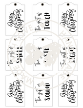 Load image into Gallery viewer, (DD) Christmas Gift Tags based on the 5 Senses - digital download
