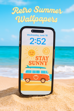 Cargar imagen en el visor de la galería, Retro Summer Cell Phone Wallpaper & Lock Screens