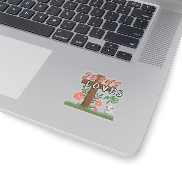 Jesus Loves Me transparent Sticker