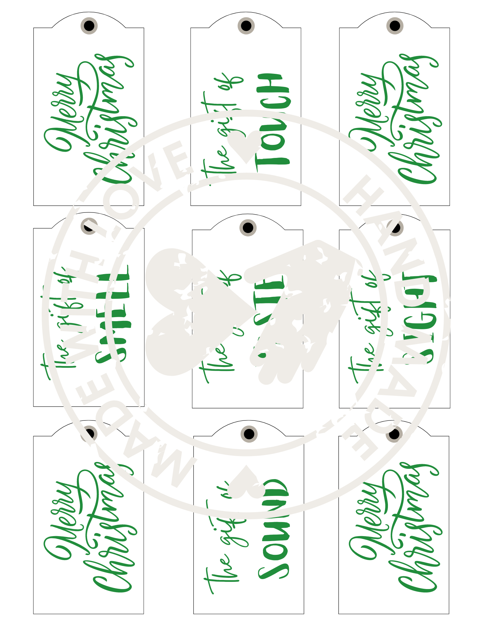 DD) Christmas Gift Tags based on the 5 Senses - digital download – Strawberry Freckles for 5 Senses Tags Printable Free